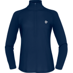 Norr⌀na Women's Femund pureUll Zip Neck Indigo Night