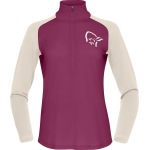 Norr⌀na Women's Femund pureUll Zip Neck Violet Quartz