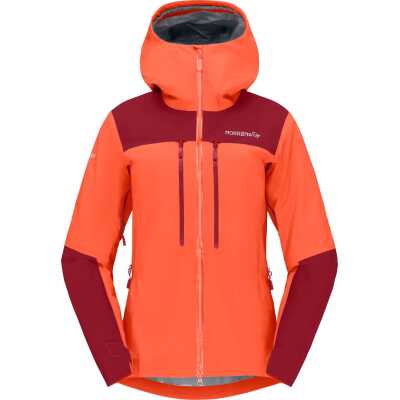 Norr⌀na Women's Trollveggen Gore-Tex Pro Light Jacket Orange Alert