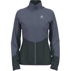 Odlo Women's Run Easy Warm Hybrid Jacket India Ink/Folkstone Gray