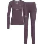 Odlo Women's Set Long Fundamentals Performance Warm Gray Ridge