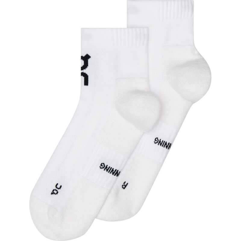 On Core Run Sock Mid 2P White
