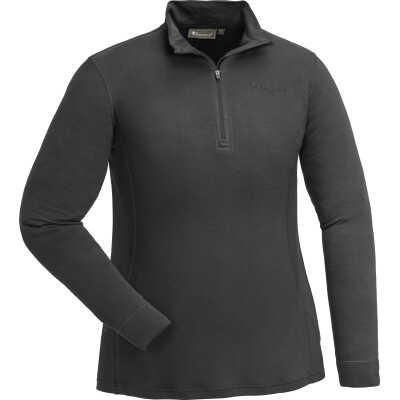 Pinewood Women's Abisko Merino Base Layer Half Zip Smoke Black