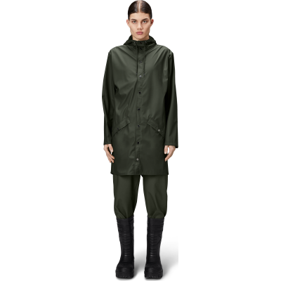 Rains Unisex Long Jacket Green