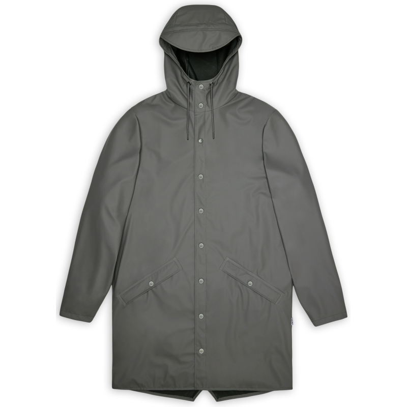 Rains Unisex Long Jacket Grey Rains Unisex Long Jacket Grey