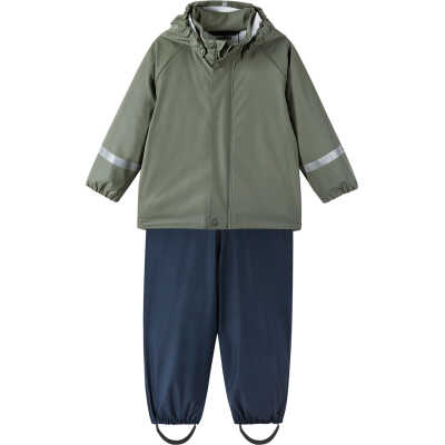 Reima Kids' Rain Outfit Tihku Greyish Green