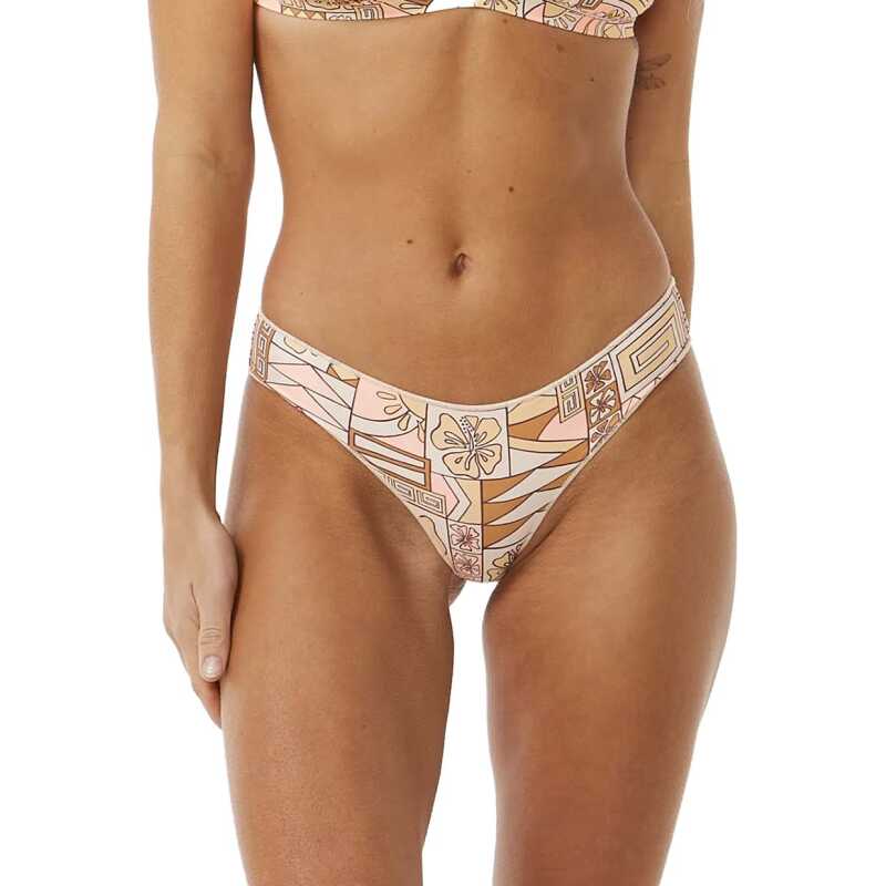 Rip Curl Women's Block Party Cheeky Pant Bright Peach Rip Curl Women's Block Party Cheeky Pant Bright Peach