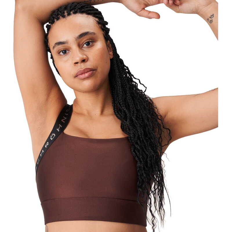 Röhnisch Shiny Kay Sports Bra Bitter Brown Röhnisch Shiny Kay Sports Bra Bitter Brown