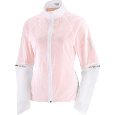 Salomon Women's Sense Flow Jacket White/Peach Amber