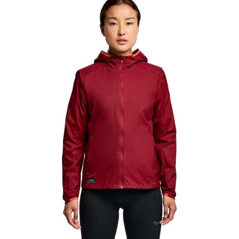 Saucony Women's Peregrine Packaway Jacket Currant