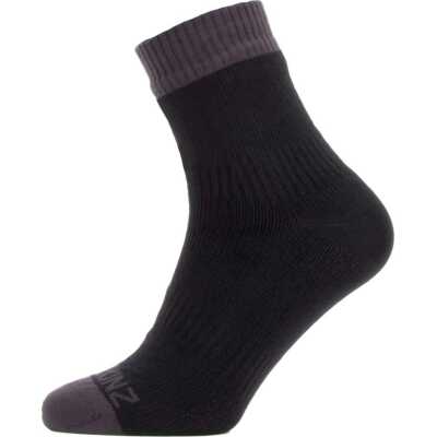 Sealskinz Waterproof Warm Weather Ankle Length Sock Black/Grey