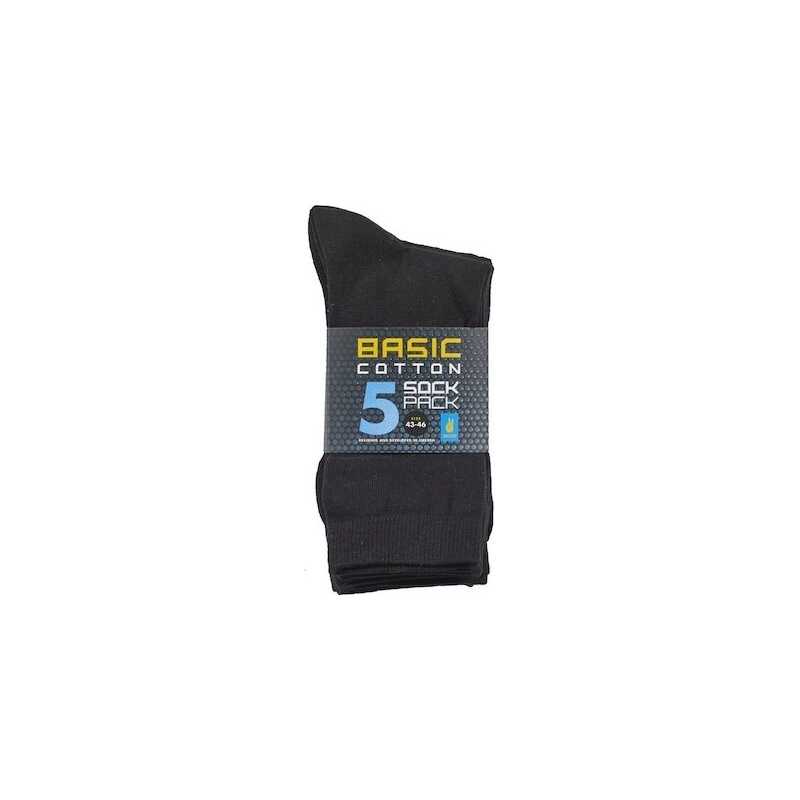 Seger Basic Cotton Sock 5-pack Black Seger Basic Cotton Sock 5-pack Black