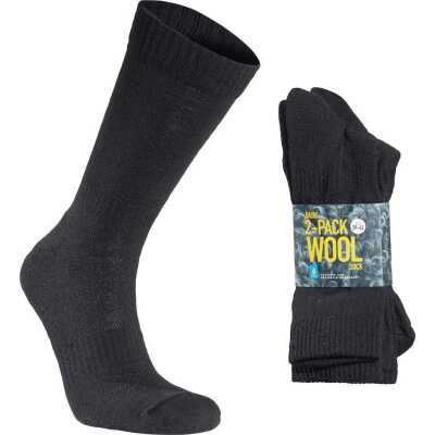Seger Basic Wool Sock 2-pack Black