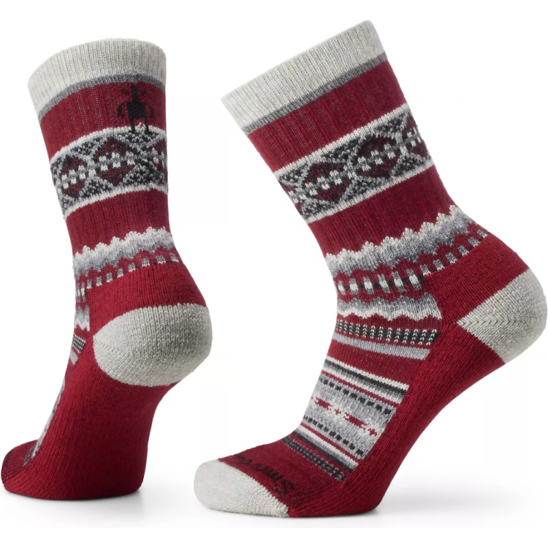 Smartwool Men's Everyday Snowed In Sweater Crew Socks Tibetan Red Smartwool Men's Everyday Snowed In Sweater Crew Socks Tibetan Red