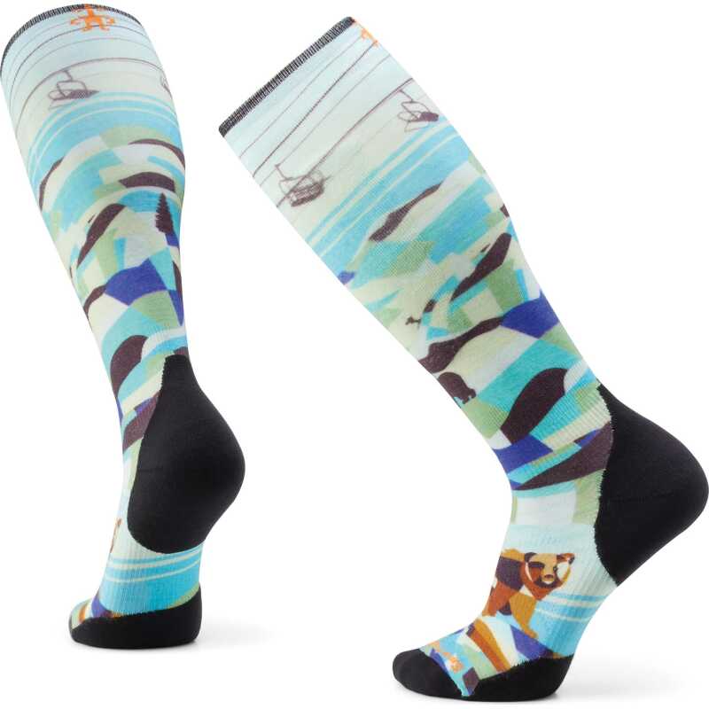 Smartwool Men's Ski Targeted Cushion Backcountry Bear Print OTC Socks Capri Smartwool Men's Ski Targeted Cushion Backcountry Bear Print OTC Socks Capri