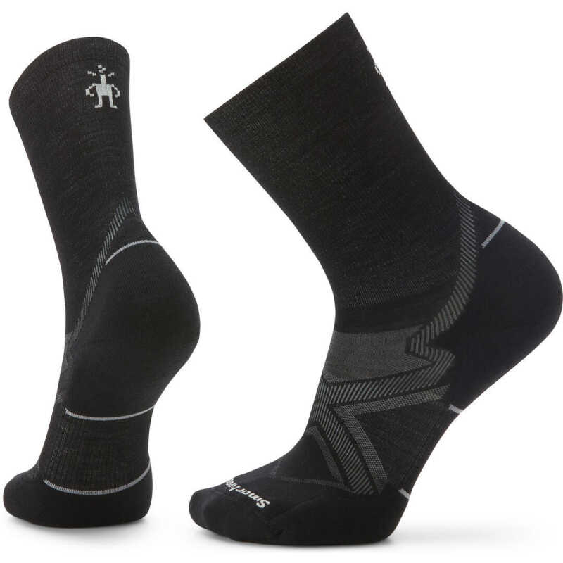 Smartwool Unisex Run Targeted Cushion Cold Weather Crew Socks Black Smartwool Unisex Run Targeted Cushion Cold Weather Crew Socks Black