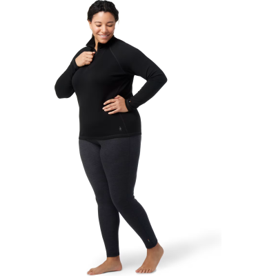 Smartwool Women's Classic Thermal Merino Base Layer 1/4 Zip Boxed Black