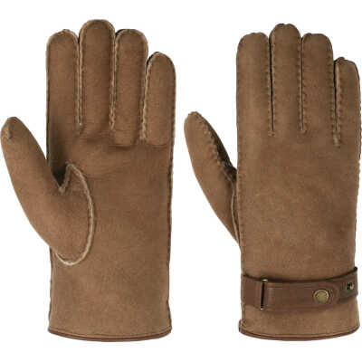 Stetson Deerskin Lambswool Gloves Brown