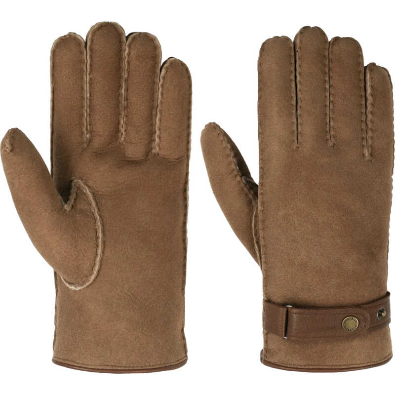 Stetson Deerskin Lambswool Gloves Brown