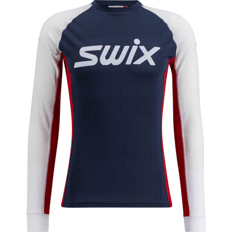 Swix Men's RaceX Classic Long Sleeve Dark Navy/Bright White