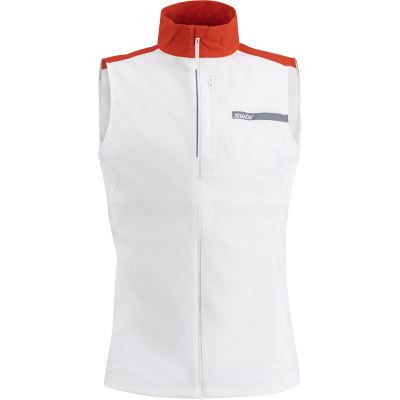 Swix Men's Roadline Wind Vest Bright White/Fiery Red