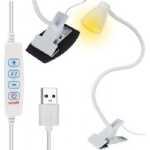 USB-lampa Izoxis Skrivbordslampa med clips- vit Izoxis 19455