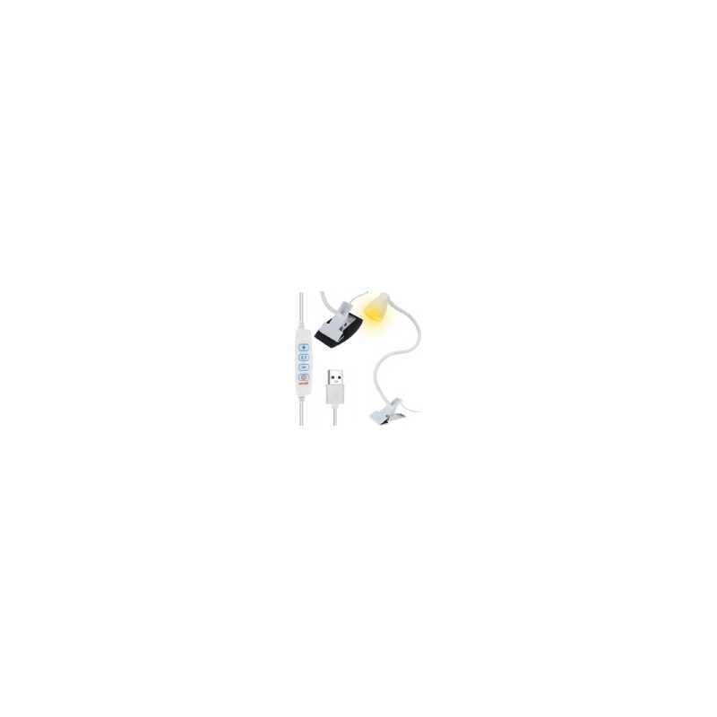 USB-lampa Izoxis Skrivbordslampa med clips- vit Izoxis 19455