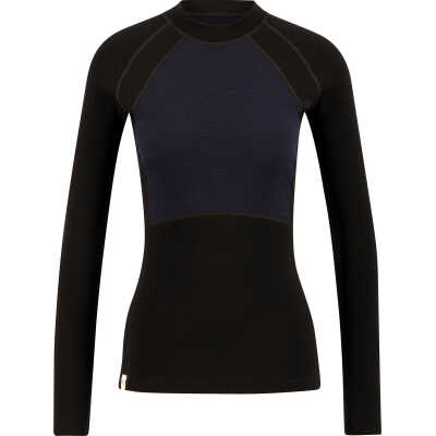 Ulvang Women's Peak Map Crew Baselayer Black/Navy Blue