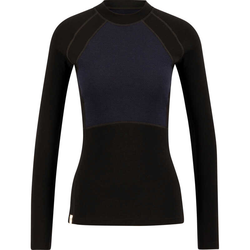 Ulvang Women's Peak Map Crew Baselayer Black/Navy Blue