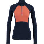 Ulvang Women's Peak Map Half Zip Baselayer Navy Blue/Mineral Red