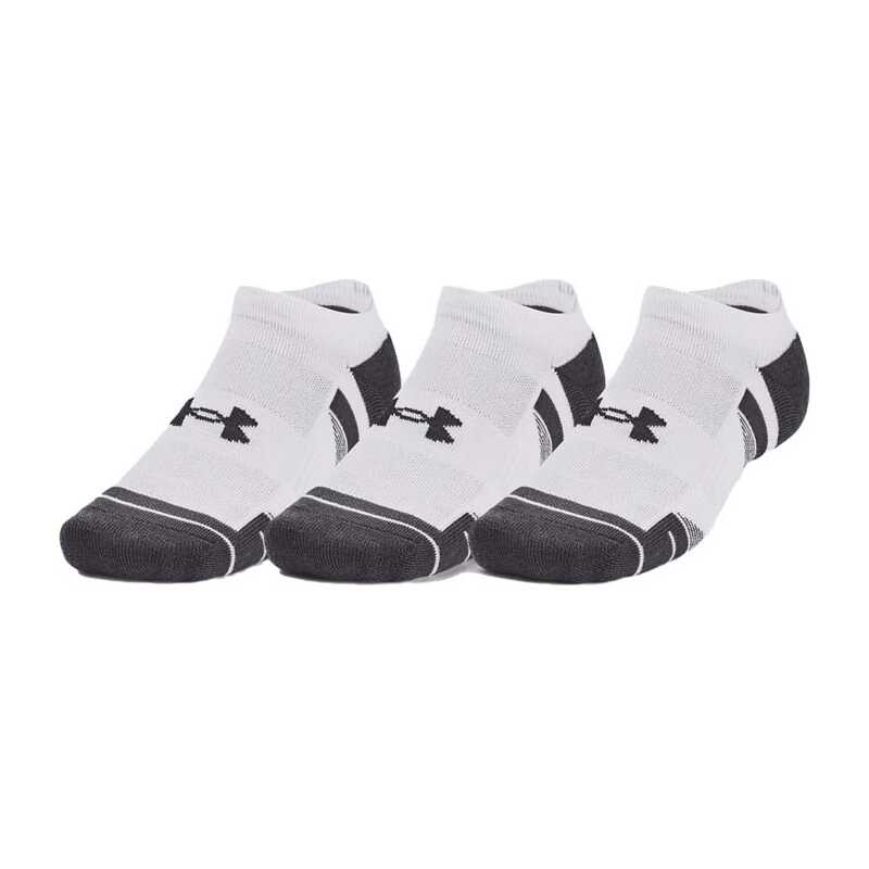 Under Armour Unisex UA Performance Tech 3pk No Show Socks White