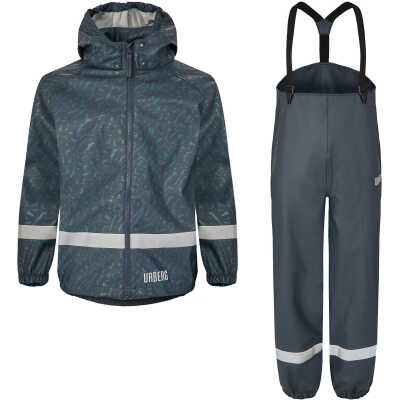 Urberg Kids' Malme PU Rain Set Midnight Navy