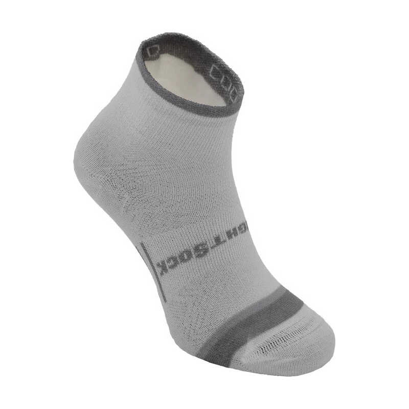 Wrightsock Coolmesh II Quater Anti Blister System White Grey Wrightsock Coolmesh II Quater Anti Blister System White Grey