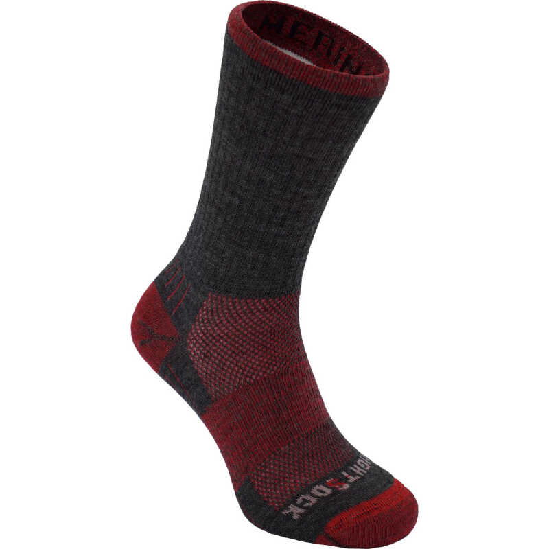 Wrightsock Merino Escape Crew Anti Blister System Grey/Fire Wrightsock Merino Escape Crew Anti Blister System Grey/Fire