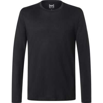 super.natural Men's Arctic230 Long Sleeve Jet Black