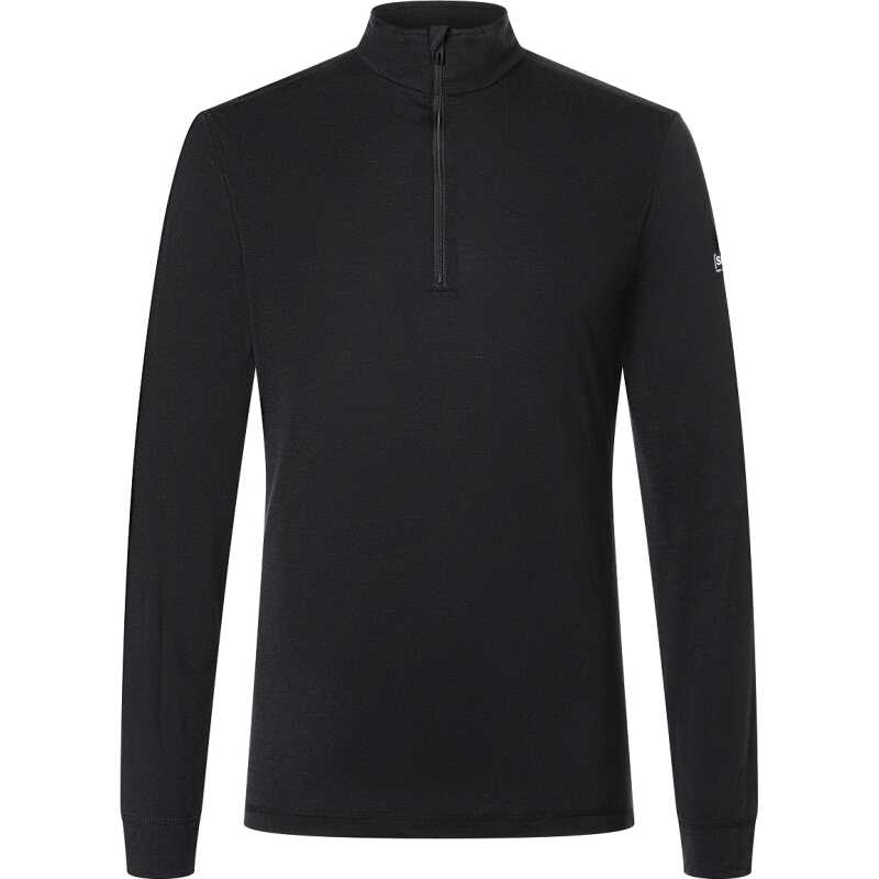 super.natural Men's Tundra175 Zip 1/4 Jet Black super.natural Men's Tundra175 Zip 1/4 Jet Black