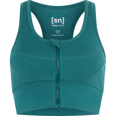 super.natural Women's Motion Zip Top Deep Jungle