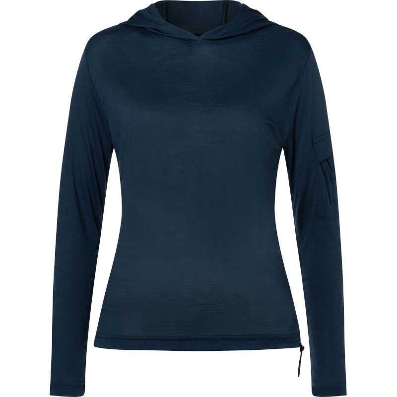 super.natural Women's Relax Light Pocket Hoodie Blueberry super.natural Women's Relax Light Pocket Hoodie Blueberry