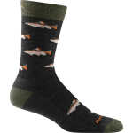 Darn Tough Men's Spey Fly Crew Lightweight Lifestyle Sock Charcoal