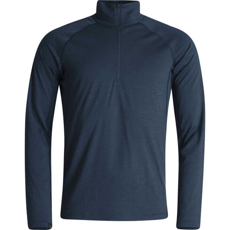 Lundhags Men's Gimmer Merino Light 1/2 Zip Light Navy Lundhags Men's Gimmer Merino Light 1/2 Zip Light Navy