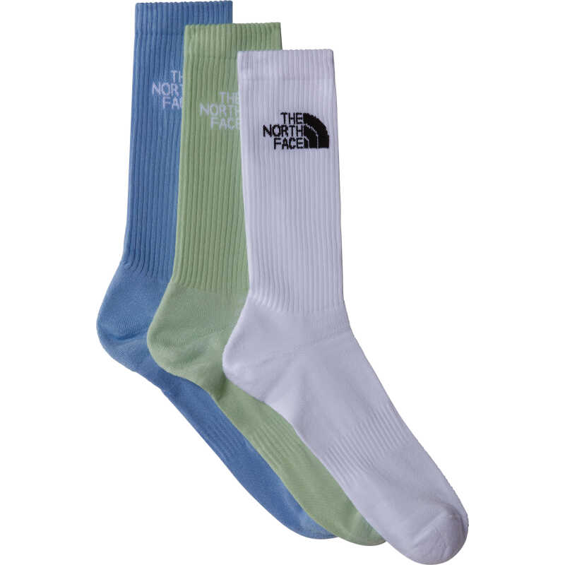 The North Face Multi Sport Cushion Crew Socks 3-Pack TNF White/Misty Sage/Steel Blue The North Face Multi Sport Cushion Crew Socks 3-Pack TNF White/Misty Sage/Steel Blue